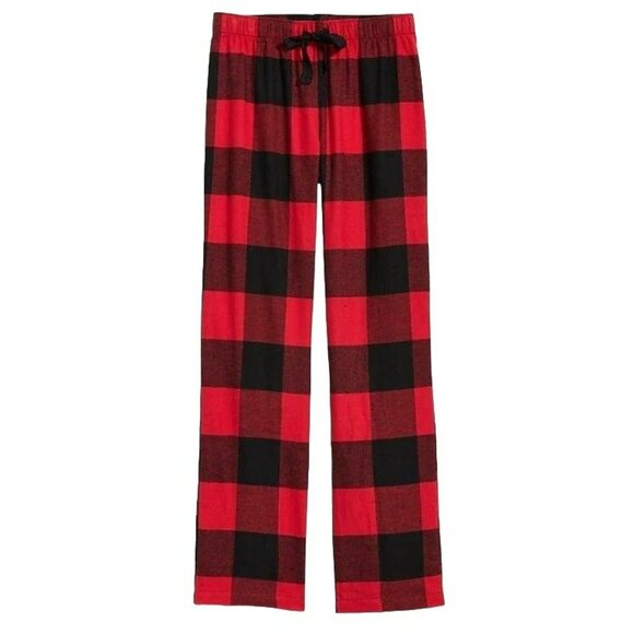 Womans Flannel Pants Red Black Buffalo Plaid Lounge Pajamas XXL JJ1710 - Picture 2 of 5